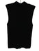 Theory Size S Black & Blue Viscose & Polyester Sleeveless Mock Neck Rib Knit Top Black & Blue / S