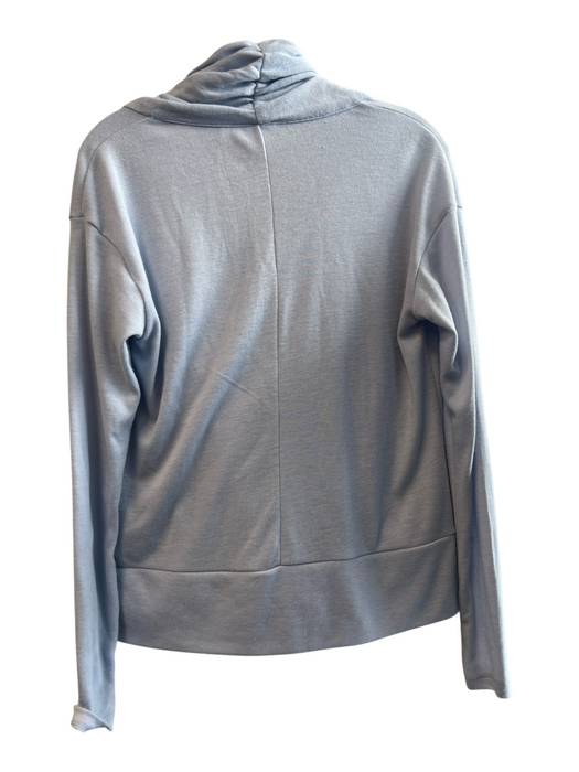 Simply Vera Size S Blue Polyester Blend V Neck Long Sleeve Drape Thumb Holes Top Blue / S