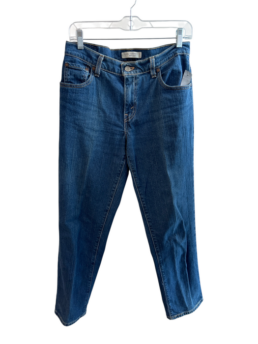 Levis Size 6 Short Medium Wash Cotton Denim Zip Fly 5 Pocket Tapered Jeans Medium Wash / 6 Short