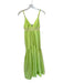 A.L.C. Size 2 Lime Green Polyester Maxi V Cut Sleeveless Cinch Detail Dress Lime Green / 2