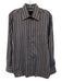 Scott Barber Size M Blue & Tan Cotton Striped Button Up Men's Long Sleeve Shirt Blue & Tan / M