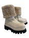 Paloma Barcelo Shoe Size 36 Beige & Black Leather Shearling Lined Platform Boots Beige & Black / 36