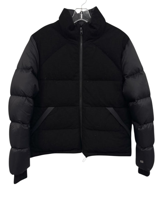Soia & Kyo Size M Black Wool, Viscose, Nylon Zip Pockets Quilted Zip Front Coat Black / M