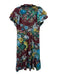 Tuckernuck Size M Red & Multi Cotton Button Front Ruffle Detail Dress Red & Multi / M