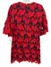 Tory Burch Size Est. S/M Red & Blue Polyester Floral Lace Back Zip Mini Dress Red & Blue / Est. S/M