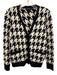 Lauren Ralph Lauren Size M Black & White Wool Houndstooth Sleeveless Sweater Set Black & White / M