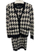Lauren Ralph Lauren Size M Black & White Wool Houndstooth Sleeveless Sweater Set Black & White / M