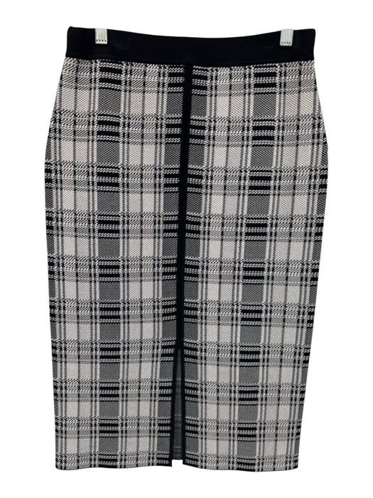 Elie Tahari Size S Black & White Viscose & Polyester Elastic Waist Skirt Black & White / S