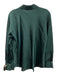 Vince Size M Dark Green Silk Button Down Satin Top Dark Green / M
