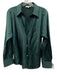 Vince Size M Dark Green Silk Button Down Satin Top Dark Green / M