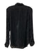 Rag & Bone Size M Black Viscose & Silk Velvet Striped Sheer Button Down Top Black / M