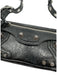 Balenciaga Black Leather Silvertone hardware Dustbag Inc Shoulder Bag Black / XS