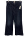 Mother Size 30 Dark Wash Cotton & Polyester High Rise Wide Leg Jeans Dark Wash / 30