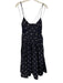En Saison Size S Navy Blue & White No Fabric Tag Sleeveless Pleated Midi Dress Navy Blue & White / S