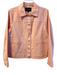 Lafayette 148 Size L Peach Cotton Blend Collared Button Up Cropped Jacket Peach / L