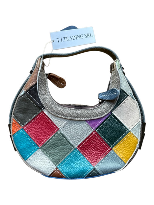 Multi Leather Flowers Top Handle Bag Multi / S