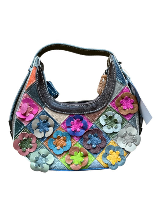 Multi Leather Flowers Top Handle Bag Multi / S