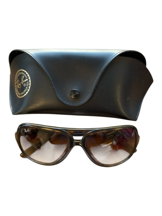 RayBan Brown Acetate Rectangle Tortoise Shell Sunglasses Brown