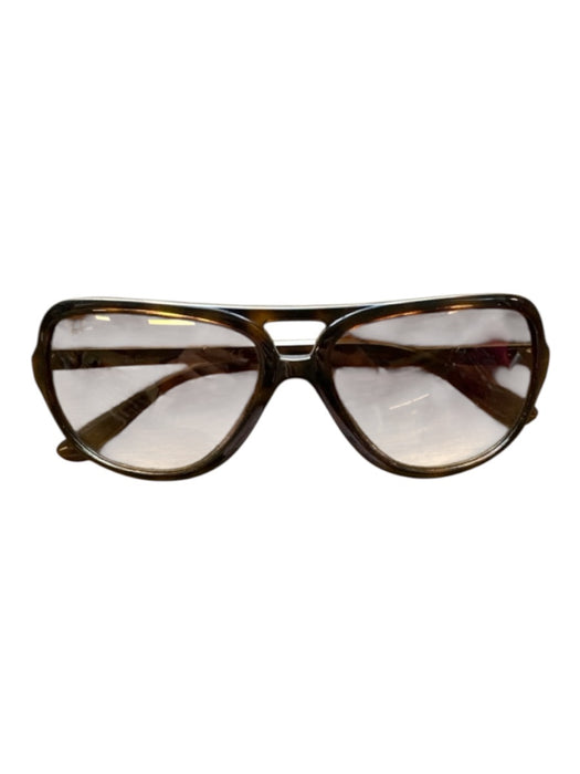 RayBan Brown Acetate Rectangle Tortoise Shell Sunglasses Brown