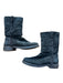 Saint Laurent Shoe Size EST 8 Black Suede Fur lined Calf high Boots Black / EST 8