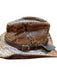 Eric Javits Brown Python Leather Accent Cowboy Hat Brown