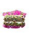 Moo Roo Pink & Green Feathers Stones Hinge Top Handle Bag Pink & Green / XS