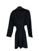 Cole Haan Size 12P Black Wool Blend Long Sleeve Snap Button Belted Coat Black / 12P