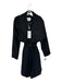 Cole Haan Size 12P Black Wool Blend Long Sleeve Snap Button Belted Coat Black / 12P