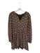 Marie Oliver Size XL Black & Orange Cotton & Silk Long Balloon Sleeve Dress Black & Orange / XL