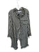Buru Size XL Cream & Black Polyester Drawstring Striped Wide Leg Pant Set Cream & Black / XL