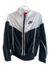 Nike Size XS Black & White Polyester High Neck Hoodie Zip Front Jacket Black & White / XS