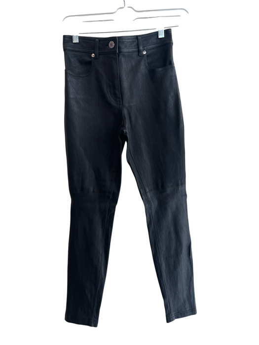 Givenchy Size 36 Black Lambskin High Rise Zip Fly 5 Pocket Skinny Pants Black / 36