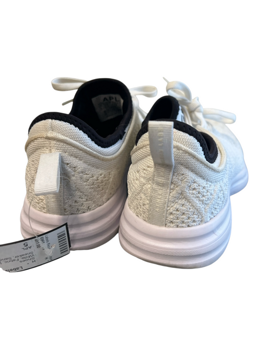 APL Shoe Size 5 White Fabric Lace Up Round Toe Sneaker Shoes White / 5