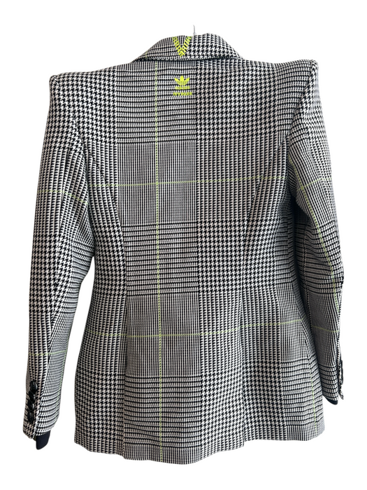 Adidas Ivy Park Size S Black & White Cotton Blend Button Down Houndstooth Jacket Black & White / S