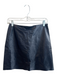Theory Size 0 Black Lamb leather Side Zip Above Knee Pencil Skirt Skirt Black / 0