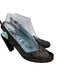 thierry rabotin Shoe Size 38 Black & Gray Leather Upper Suede Slingbacks Black & Gray / 38
