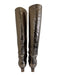 Alysi Shoe Size 38 Gold Gray Leather Upper Metallic Kitten Heel Boots Gold Gray / 38