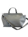 Rebecca Minkoff Light Gray Leather Magnetic Flap Crossbody Strap Hook Bag Light Gray