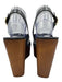 Steve Madden Shoe Size 38 Black & Brown Leather Upper Wood Sole Slingback Wedges Black & Brown / 38
