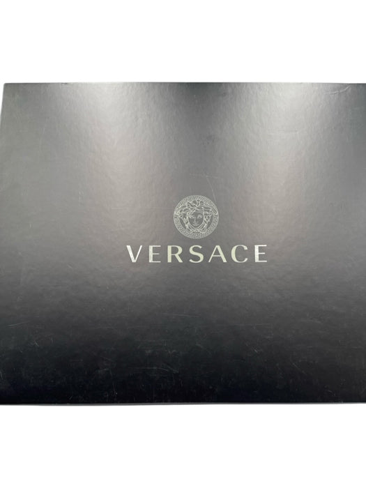 Versace Shoe Size 37 Black Satin Bedazzled Ankle Strap Platform Pumps Black / 37