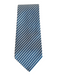 Charvet Blue & SIlver Silk Striped Men's Ties Blue & SIlver