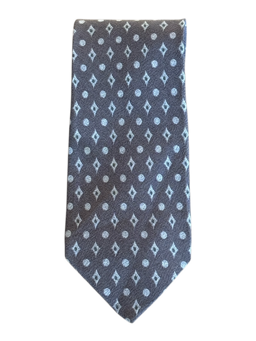 Armani Gray & Brown Silk Diamonds Dots Men's Ties Gray & Brown