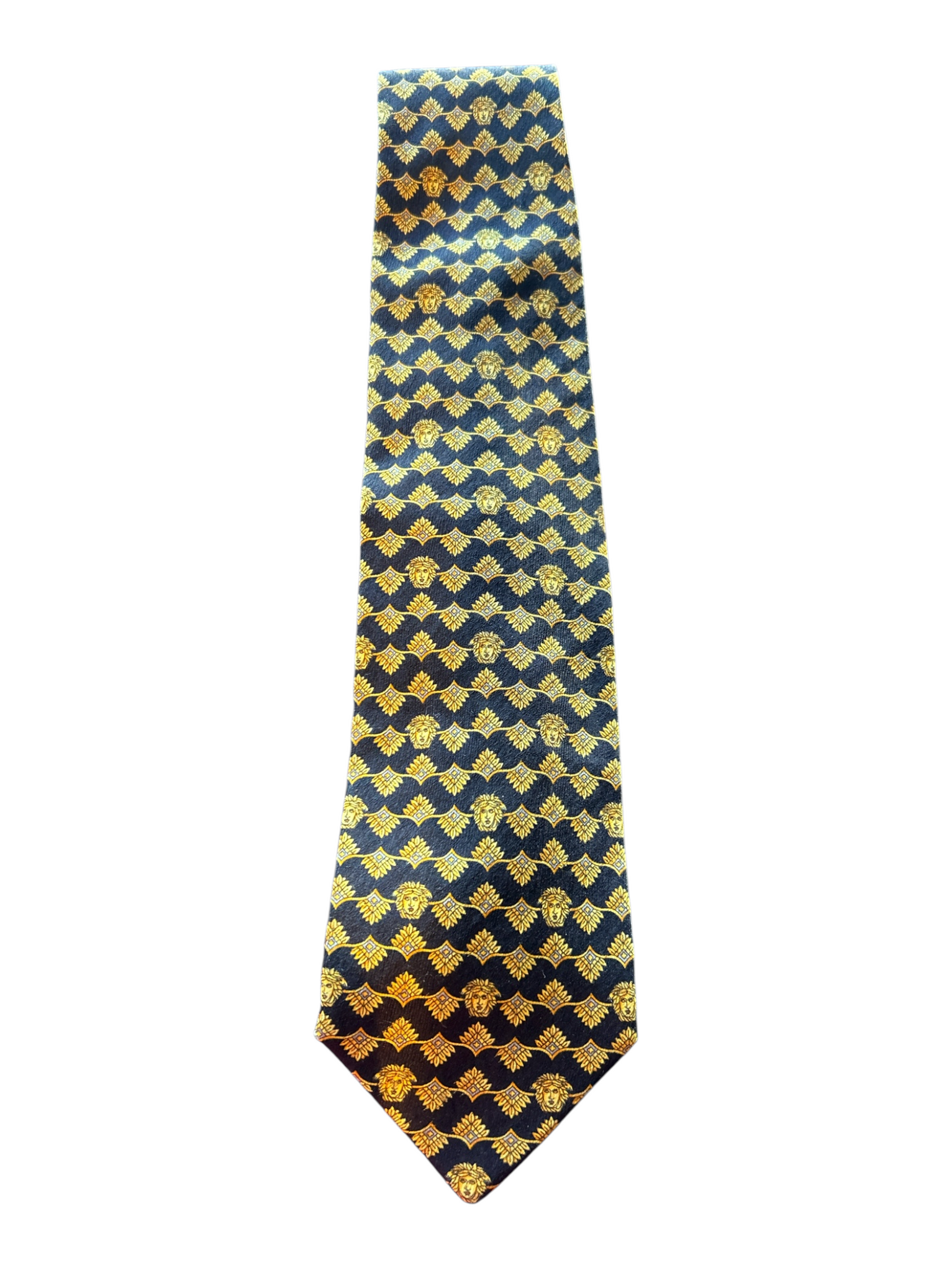 Gianni Versace black & gold Silk Medusa Men's Ties — Labels Resale Boutique
