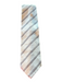 Armani Silver & Gray Silk Striped Men's Ties Silver & Gray