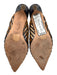 Barneys New York Shoe Size 38 Navy Blue & Brown Leather Woven Pointed Toe Pumps Navy Blue & Brown / 38
