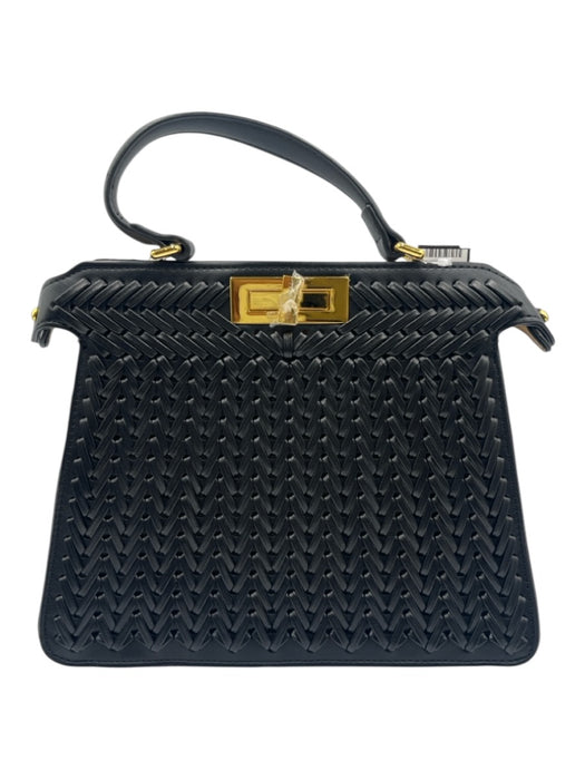 Verano Hill Black Leather Top Handle Turn Lock Crossbody Strap hand bag Bag Black / S