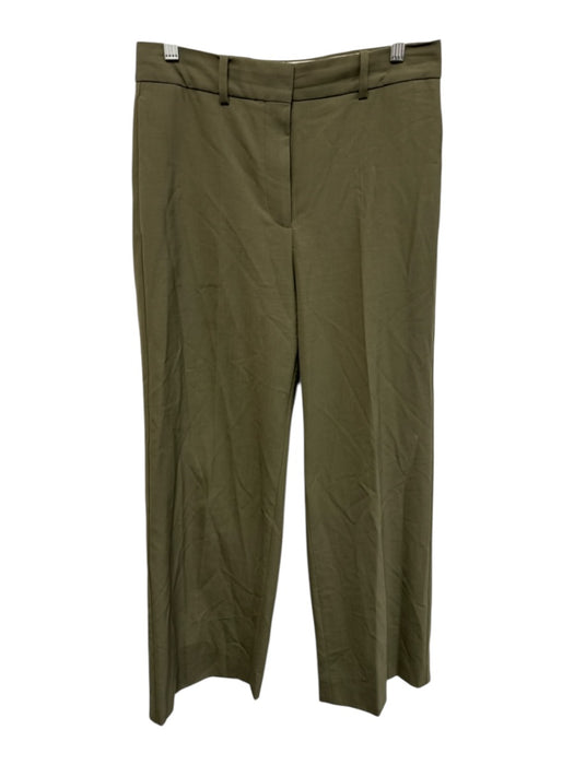 Maje Size 38 Green Poly Blend Trouser High Rise Wide Leg Pants Green / 38