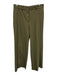 Maje Size 38 Green Poly Blend Trouser High Rise Wide Leg Pants Green / 38