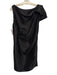 Leon Max Size 8 Black Polyester & Viscose Boat Neck Sleeveless Darted Dress Black / 8