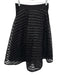 Yoana Baraschi Size S Black Polyester Back Zip Lace Leather Circle Skirt Skirt Black / S